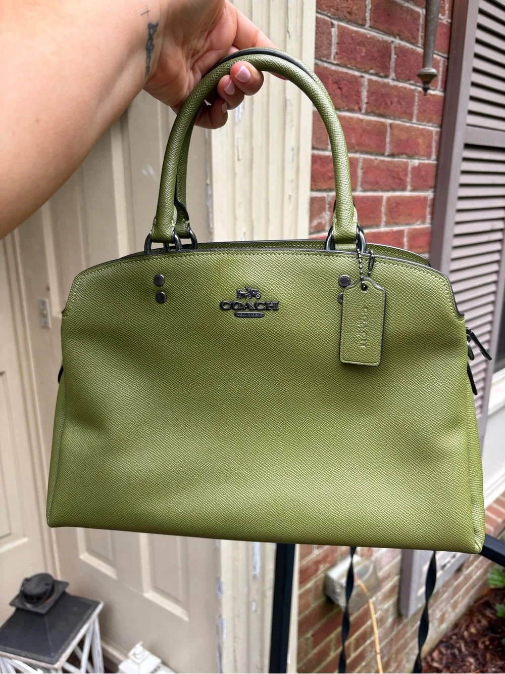Coach Olive Green Satchel
